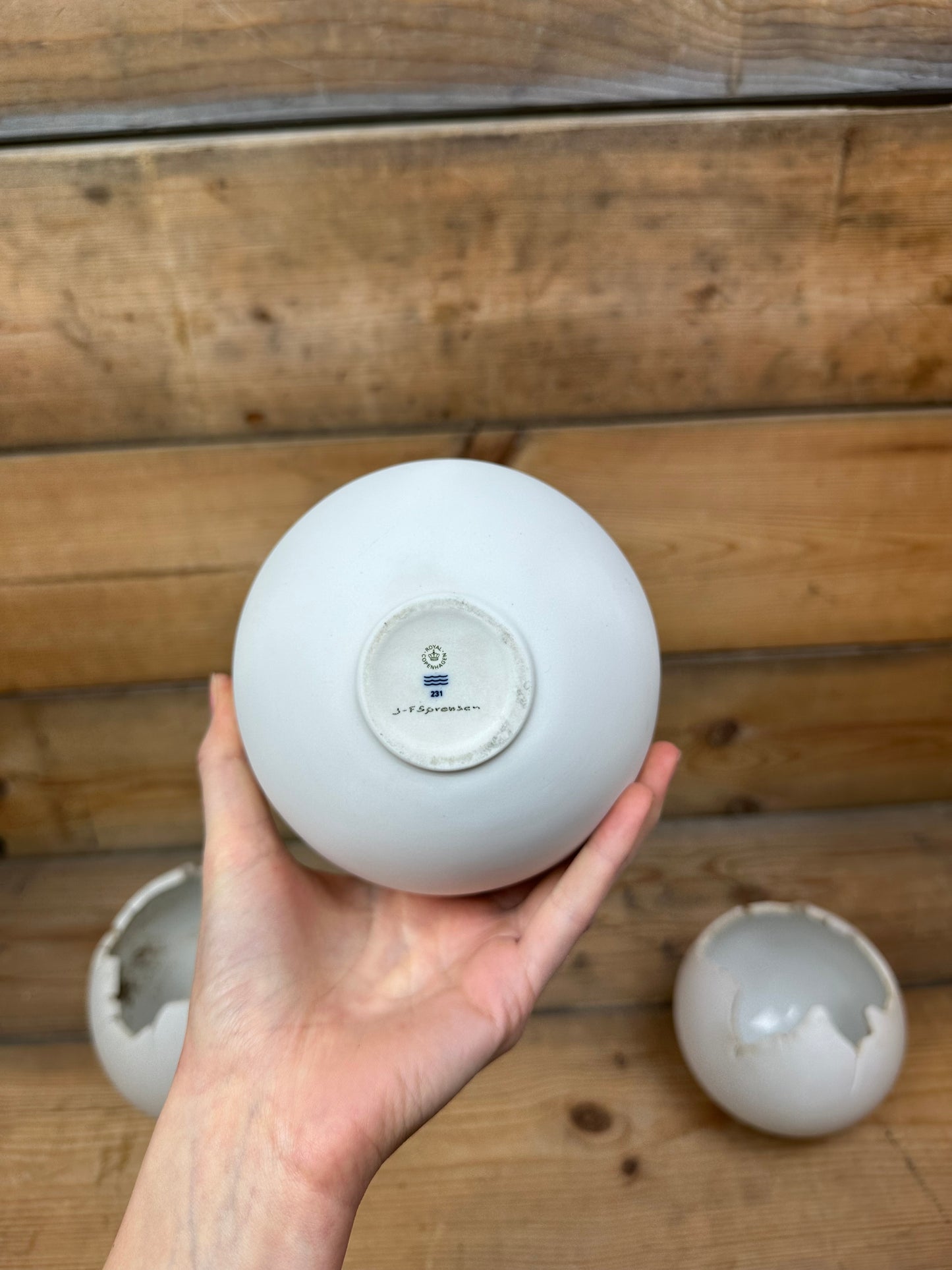 3 stk. Royal Copenhagen æggeskaller
