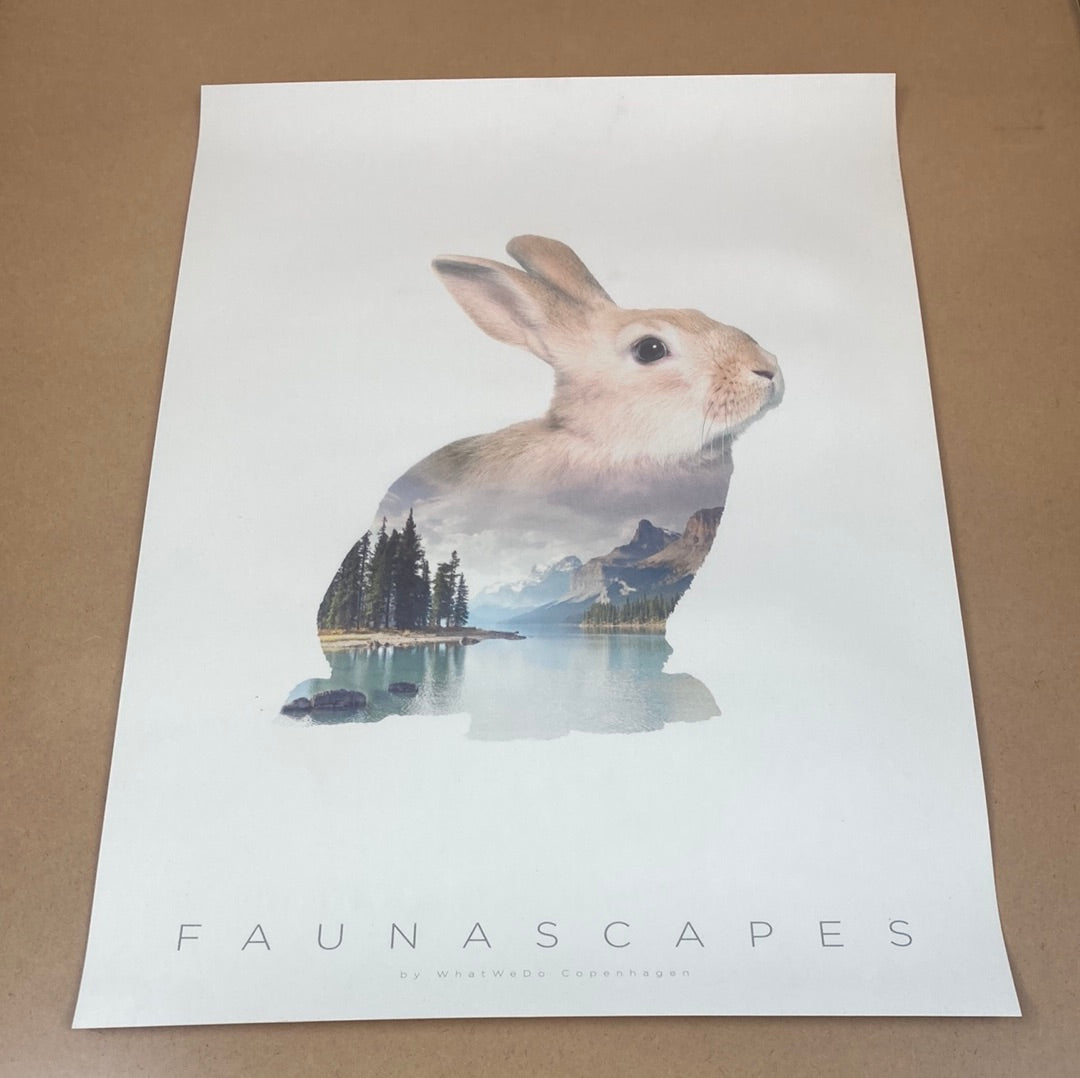 Faunascapes Rabbit plakat
