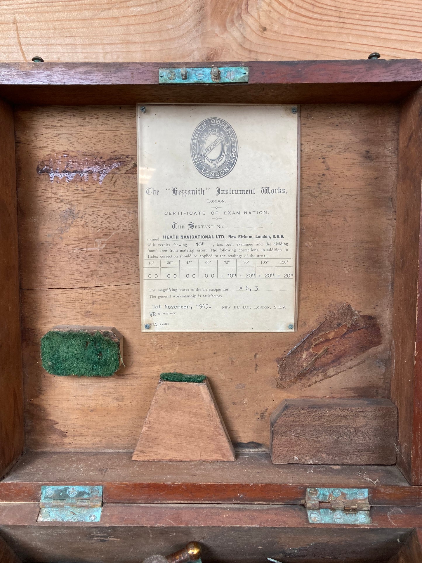 Gammelt teleskop i kasse