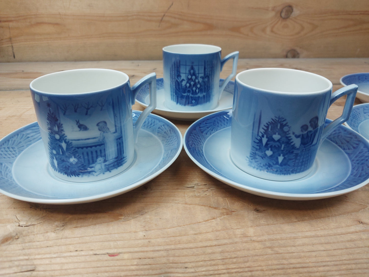 Royal Copenhagen julestel 6 kopper + underkopper